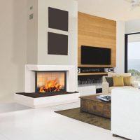 Cheminée contemporaine Constellation 242 en pierre