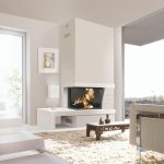 Cheminée contemporaine Duplex Corner en pierre