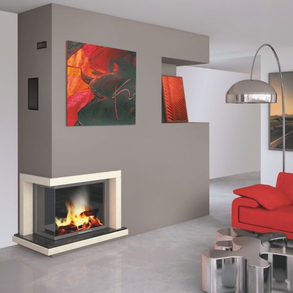 Cheminée design Elegance en pierre et granit