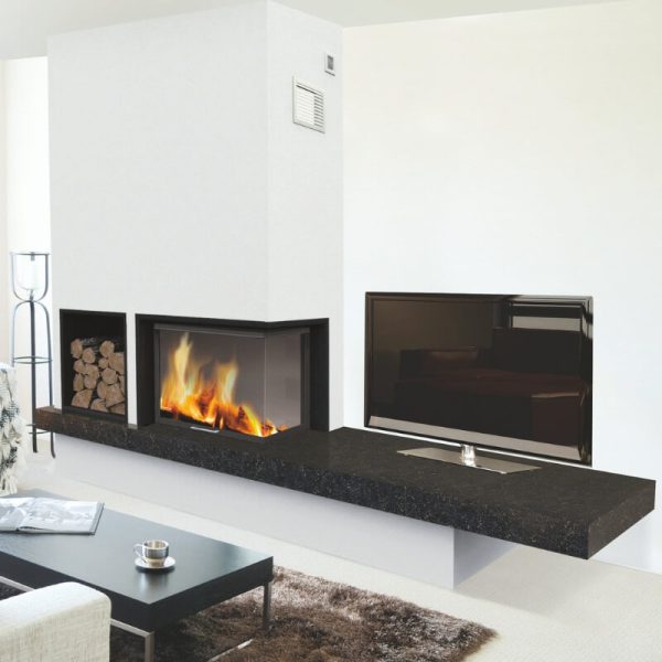 Cheminée sur-mesure Plano en pierre