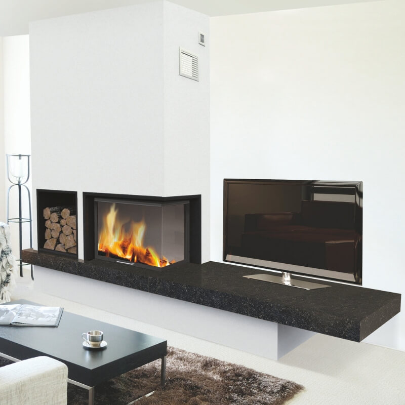 Cheminée sur-mesure Plano en pierre