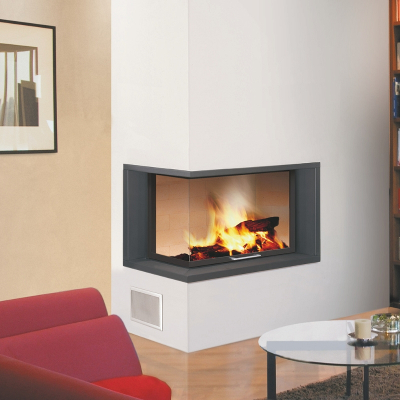 Cheminée design Pli en métal