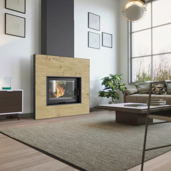 Poêle-Cheminée à bois Kubic S67 Céramique bois