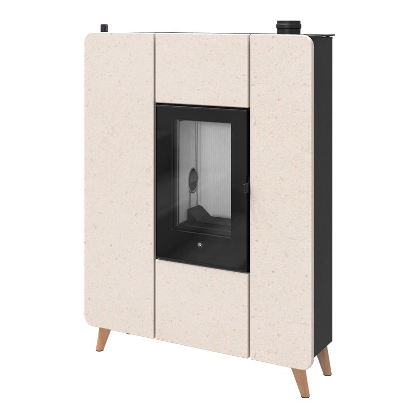Poêle à granulés AROSA EVO Beige Ibère avec pieds